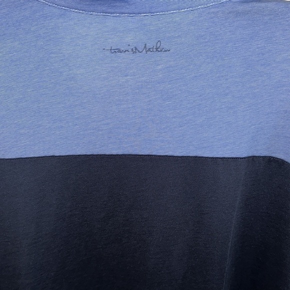 Travis Mathew Blue Colorblock Short Sleeve Polo Shirt Size XL - Picture 6 of 6